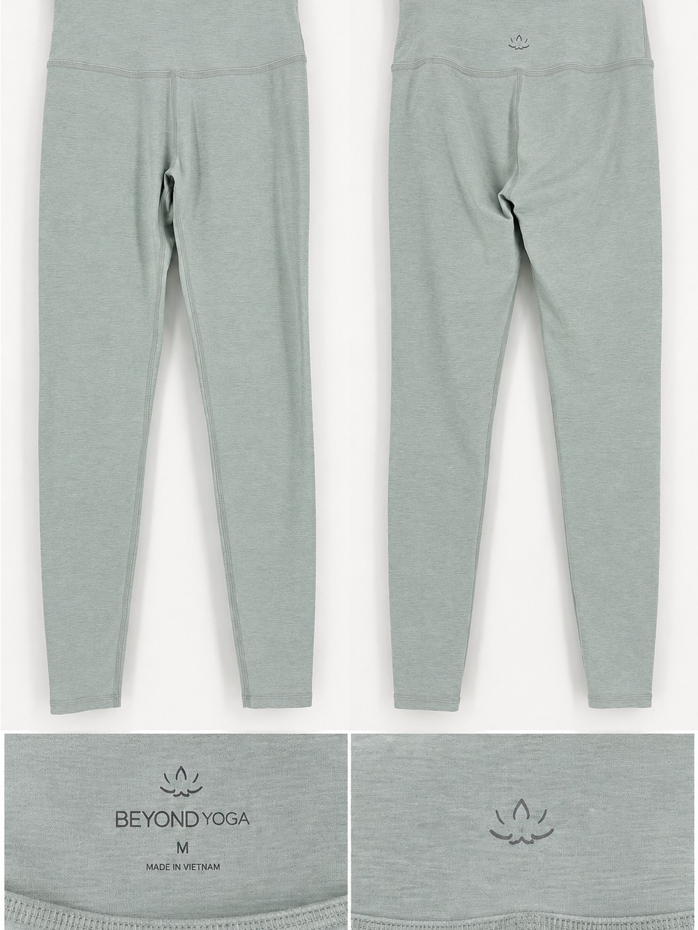 Beyond Yoga Women’s Medium Pale Green High Waisted Leggings